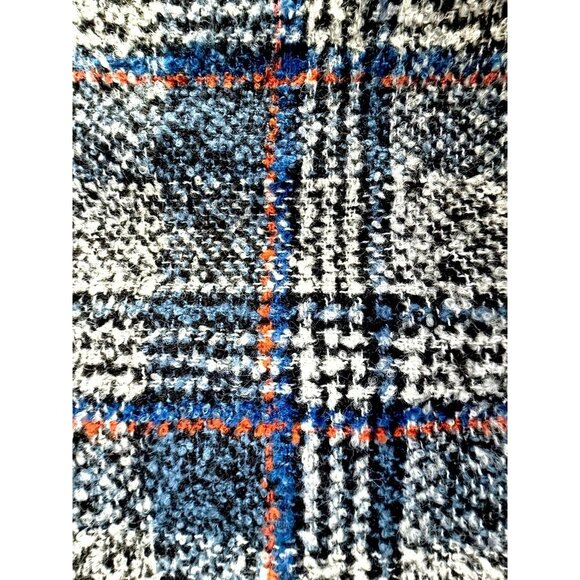 Avec Les Filles Womens Plaid Tweed Bomber Jacket XS Wool Blend Blue/Gray NWT - Picture 8 of 8